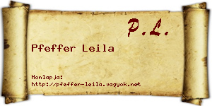 Pfeffer Leila névjegykártya